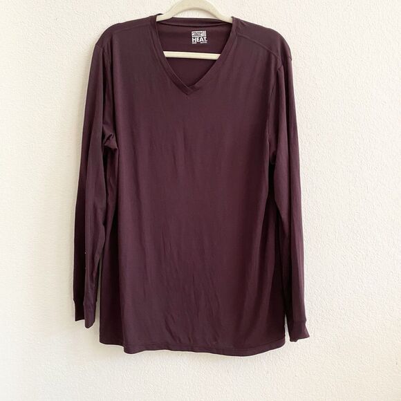 32 DEGREES Men's Activewear Base Layer Long Sleeve Tee Maroon Size XL - Picture 1 of 9